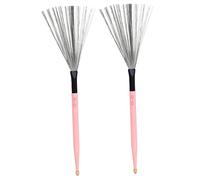 BAZEITFLOW Maple Drumsticks for Jazz Drums Wooden Handle Wire Sticks Practical Percussion Instrument Supplies Drum Brush for Snare