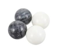 BAZEITFLOW Marble Hand Exercise Massage Balls Set of 2 Black White Rolling Fitness Balls for Hand Therapy Muscle Relaxation and Stress Relief Suitable for Home and Office Use