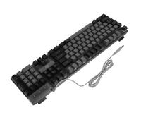 BAZEITFLOW Mechanical Gaming Keyboard with Suspension Key Caps 104 Keys Rgb and Thickened High Strength Back Plate, Black Abs Wired Keyboard for Computer Gaming and Office Use