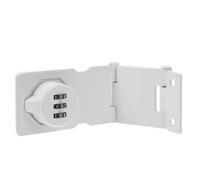 BAZEITFLOW Mechanical Keyless 3-Digit Combination Cabinet Lock, Password Rotary Hasp Lock for Closet and File Cabinets, White Surface-Mounted Door Security Latch for Home and Office