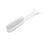 BAZEITFLOW Mermaid Detangler Hair Comb with Nylon Bristles for Women and Static Scalp Massage Brush Wet Dry Hair Styling Tool Transparent Crystal Color Reduces Breakage and