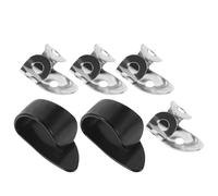 BAZEITFLOW Metal Guitar Fingerstyle Picks Set with Adjustable Plastic Thumbpicks Durable Banjo and Acoustic Electric Guitar Picks for Comfortable Precise String Plucking and Enhanced Sound
