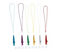 BAZEITFLOW Metal Kazoo Music Set 7 Colored Kazoos 10 Replacement Membranes for Guitar Ukulele and Beginner Performance in Parties