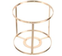 BAZEITFLOW Metal Lampshade Frame for DIY Lamp Making 12Cm Diameter Gold Cylindrical Table Lamp Shade Frame Vintage Style for Home and Wedding Decor