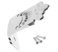 BAZEITFLOW Metal Mandolin Tailpiece with Texture Chrome Mandolin Part Easy Installation Musical Instrument Accessory