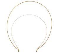 BAZEITFLOW Metal Queen Goddess Ring Headband Double Layer Wire Halloween Crown Hair Accessory for Bridal Wedding Prom Party DIY Tiara Base