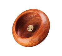 BAZEITFLOW Mini Bowl-shaped Incense Burner Holder for Sticks Vietnamese Rosewood Desktop Decor with Copper Core Zen Style Censer for Aromatherapy and Home Relaxation Artistic Choice