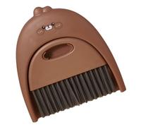 BAZEITFLOW Mini Broom and Dustpan Set for Children, Coffee Color, Small Cleaning Brush Kit for Desktop, Keyboard, and Travel Use, Cute Toy Sweeping Kit for Toddlers and Preschoolers
