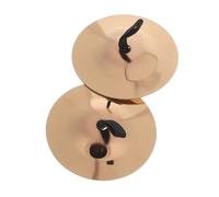 BAZEITFLOW Mini Handheld Finger Cymbals Copper Percussion Instrument for Preschool Montessori Music Education Party Play Small Cymbals with Shiny Rose Gold Finish