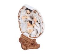 BAZEITFLOW Mini Jesus Baptism Statue Resin Figurine Detailed Christian Christmas Decor Catholic Nativity Scene Sculpture for Home Table Display Thoughtful Holiday Faith Celebration