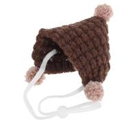 BAZEITFLOW Mini Knitted Pet Hat for Small Animals Cute Guinea Pig Hamster Costume Accessory for Photos and Parties Adorable Brown Knitted Hat for