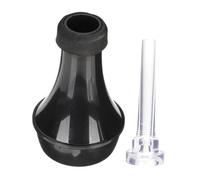 BAZEITFLOW Mini Trumpet Practice Mute Set, Abs Black Straight Mute with Standard Mouthpiece, Trumpet Accessory for Quiet Sound and Replacement Parts