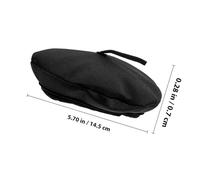 BAZEITFLOW Miniature Beret Doll Hat Cotton Cloth Decorative Dollhouse Accessory for Party and Cosplay Dressing Classic Black Mini Hat for Dolls and Craft Supplies