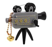 BAZEITFLOW Miniature Vintage Movie Projector Model with Hand Crank Retro Film Camera Prop Keychain Home Movie Theater Decoration and Collectors