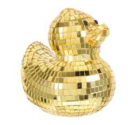 BAZEITFLOW Mirror Ornament Glass Figurine with Polished Finish Stylish Car Dashboard Decoration and Desktop Statue Easy to Clean Gold Animal Decor Home Office