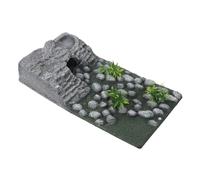 BAZEITFLOW Multi-functional Turtle Basking Platform with Integrated Climbing Ramp and Water Grass Decor Reptile Dock for Aquarium Terrarium Private Resting Island for Turtles Frogs and