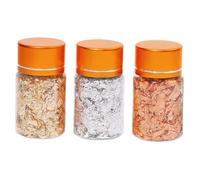 BAZEITFLOW Nail Art Broken Foil Gold Foil Flakes Gilding Flakes for DIY Manicure Painting Decoration Bottles Each for Nail Accessories