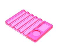 BAZEITFLOW Nail Art Pen Holder Mixing Palette with 5 Compartments for Organizing Nail Brushes and Blending Or Workspace Made of Stylish Plastic