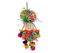 BAZEITFLOW Natural Hanging Bird Chew for Parrots and Birds Foraging Shredding Cage Accessory Fun Cage Decoration and Destructive Behavior Reducer Easy to Hang and Engaging Pet
