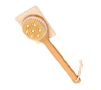 BAZEITFLOW Natural Loofah Bath Brush with Comfortable Handle Dual Sided Exfoliating Skin Cleaning Tool for Deep Clean and Relaxation for All Body Parts
