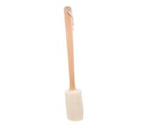 BAZEITFLOW Natural Loofah Stick Bath Cleaning Brush with Wooden Handle for Exfoliating Skin Comfortable Scrubber for Legs Back Arms Home Hotel Dormitory Use
