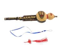 BAZEITFLOW Natural Purple Bamboo Hulusi Chinese Cucurbit Flute C Key for Beginners Smooth Surface Accurate Pronunciation Soothing Tone Easy to Hold and Play for Adults and Students