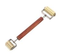 BAZEITFLOW Natural Wooden Face Roller Skin Care Tool for Women Ergonomic V-shaped Facial Slimming Massager Gentle Contouring Device to Refine Chin and Enhance Elasticity in Skincare Routine