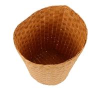 BAZEITFLOW Natural Woven Bamboo Wastebasket with Sturdy Handcrafted Weaving Multi-function Trash Basket and Storage Holder for Home Study Bedroom Office Use
