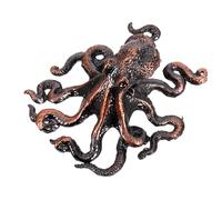 BAZEITFLOW Nautical Octopus Drawer Pulls Zinc Alloy Decorative Cabinet Knobs Vintage Finish Easy Install Nordic American Style for Kitchen Bathroom Dressers Closets