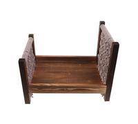 BAZEITFLOW Newborn Bed Prop Mini Vintage Wood Bed for Studio Photoshoot Newborn Photography Props