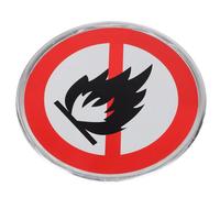 BAZEITFLOW No Campfires Warning Sign 30cm Fire Prevention round Safety Sign for Forest and Camping Areas Outdoor Fire Safety Notice Plaque for Home, Bar, and Restaurant