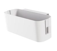 BAZEITFLOW No Drilling Bedside Hanging Organizer Capacity Storage Basket for Dorm Bedroom Cabinets Wall-Mounted Bedside Caddy for Books Phones Stationery Snacks Remote Controls Portable White