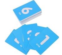 BAZEITFLOW Number Cards 1-50 Double-sided Digital Tags for Farmhouse Yard Outdoor Marking, Blue Matte Finish Seating Signs Sturdy for Home, Wedding, and Event Queue Management