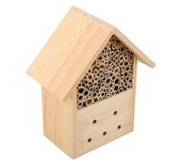 BAZEITFLOW Outdoor Wooden Beehive Decorative Bee House for Garden Pollinator Nesting Box Hanging Apiary Cabin Wooden Bee Habitat