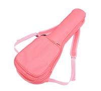 BAZEITFLOW Padded Ukulele Bag for 26/27 Inch 4-string Ukulele Portable Carrying Case Thick Cotton Lining, Pink Musical Instrument Storage Pouch Suitable for Travel and Daily Use
