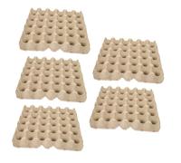 BAZEITFLOW Paper Pulp Egg Tray 30-count Egg Carton Organizer Natural Color 5x6 Bulk Holder for Fridge Storage and Kitchen Use