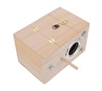 BAZEITFLOW Parrot Breeding Nest Box Natural Wood Warm Incubator for Cockatiel Parakeet Lovebird Australian Birds Suitable DIY Bird Residence