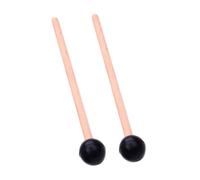 BAZEITFLOW Percussion Mallets Wooden Handles 2pcs with Rubber Heads, Practical and Gentle Drumsticks Accessory for Comfortable Playing for Tongue Drum and Percussion Instruments
