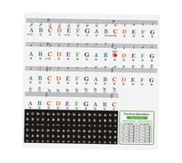 BAZEITFLOW Piano Keyboard Decal Stickers for Beginners Lightweight -Key Electronic Organ Music Note Labels Removable Protective Introductory Piano Stickers for Faster Learning and Use