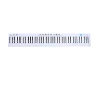 BAZEITFLOW Piano Keyboard Practice Chart 88 Keys 1:1 Scale with Staff Notation English Notes Black and White Finger Guide for Beginner Music Learning