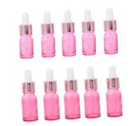 BAZEITFLOW Pink Refillable Glass Dropper Bottles for Essential Oils and Lotions Portable Subpackaging Containers for Travel Aromatherapy Massage Hair Salons Laboratory Use