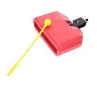 BAZEITFLOW Plastic Cow Bell for Drum Durable Latin Percussion Accessory High Pitched Sound for Various Music Styles Drum Percussion Instrument for Musicians and Performers Red