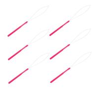 BAZEITFLOW Plastic Hair Extension Tool 10pcs Hook Needle Crochet Pulling Loop Threader Bead Device for Micro Ring Hair Extensions Styling Accessory