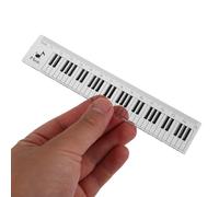BAZEITFLOW Plastic Music Ruler with Piano Keyboard Pattern 15Cm for Architects Network Technology and School Supplies
