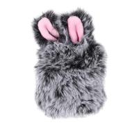BAZEITFLOW Plush Bunny Earphone Case for Generation Soft Cute Protective Cover Scratch Impact Resistant Wireless Charging Case Lightweight Portable