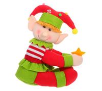 BAZEITFLOW Plush Elf Christmas Tree Topper Cute Hugger Doll Holiday Tree Decoration Soft Fabric Festive Accent for Easy Installation and Charming Seasonal Decor