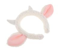 BAZEITFLOW Plush Sheep Ears Headband Soft Furry Animal Ear Hair Band Cute Cartoon Lamb Horns Accessory for Parties Cosplay Weddings Comfortable Fit