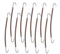 BAZEITFLOW Ponytail Hooks Hair Hooks 20pcs Elastic Hair Braiding Clips Coffee Color for Women and