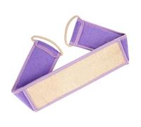 BAZEITFLOW Portable Body Exfoliating Cloth Bath Towel with Gentle Massage Machine Washable Back Scrubber for Soothing Fatigue Vibrant Purple Loofah Bathing Scrubber for Shower and Spa Use