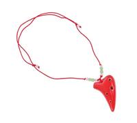 BAZEITFLOW Portable Clay Ocarina for Beginners Mini Traditional Musical Instrument with Low Temperature Fired Design Lightweight Red Ocarina for Music Lovers and Students